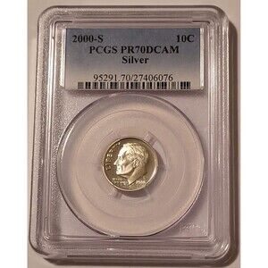 2000 S Silver Roosevelt Dime Proof PR70 DCAM PCGS